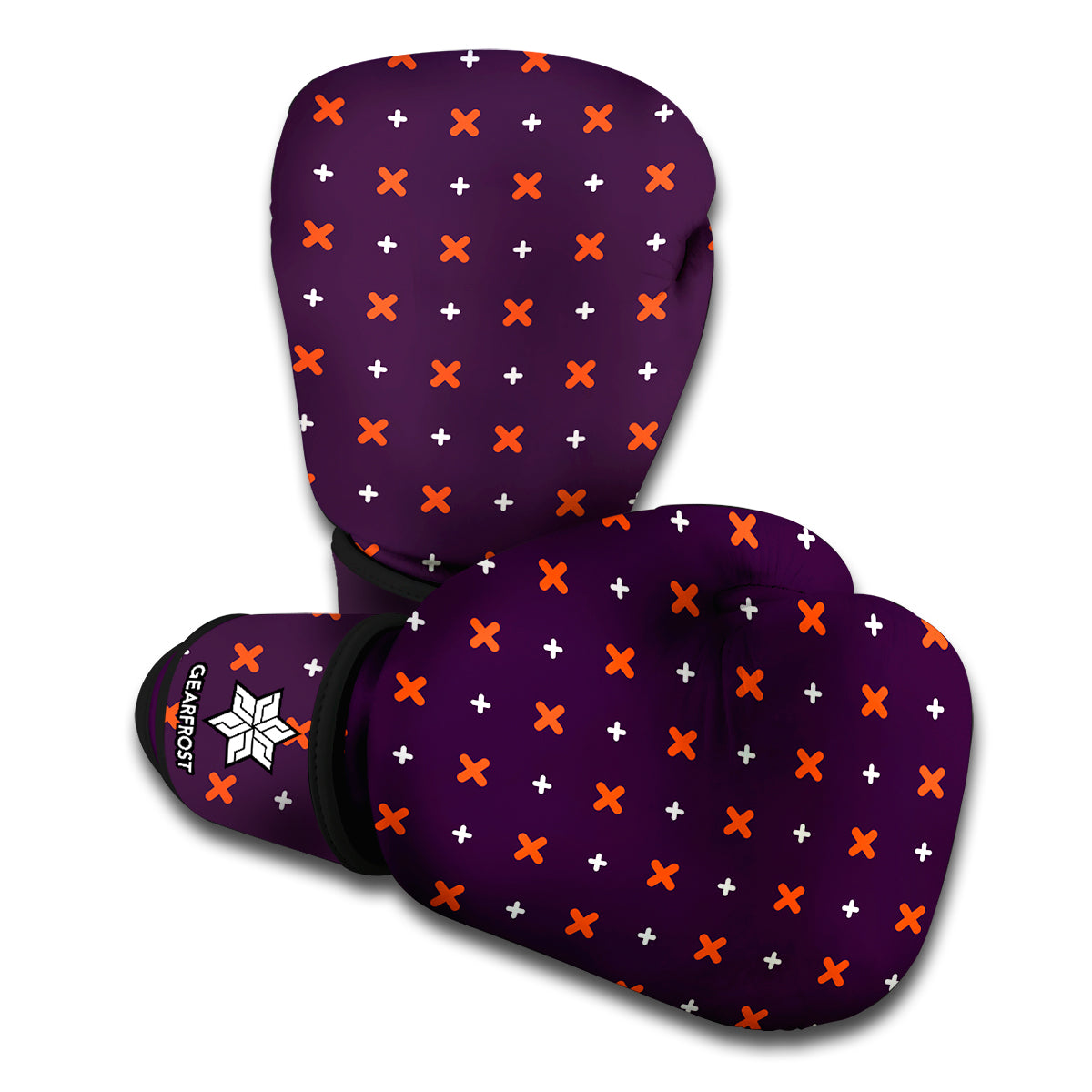Halloween Plus And Cross Pattern Print Boxing Gloves