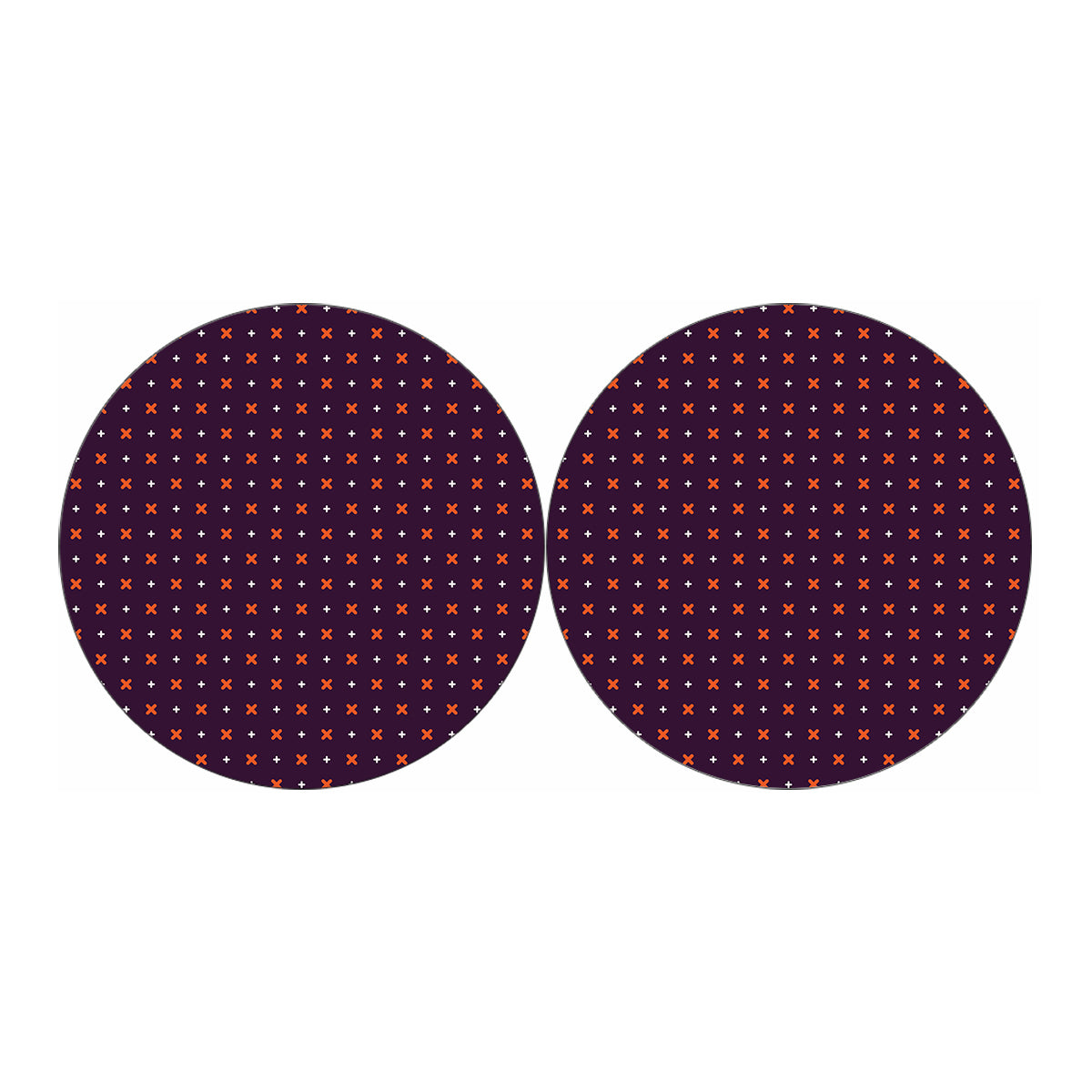 Halloween Plus And Cross Pattern Print Car Coasters