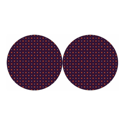 Halloween Plus And Cross Pattern Print Car Coasters
