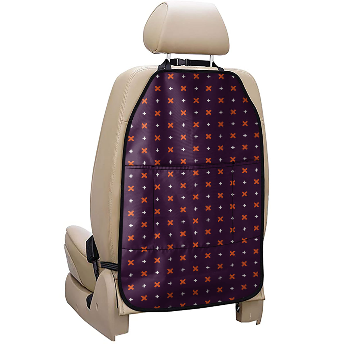 Halloween Plus And Cross Pattern Print Car Seat Organizers