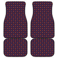 Halloween Plus And Cross Pattern Print Front and Back Car Floor Mats