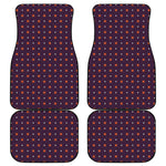 Halloween Plus And Cross Pattern Print Front and Back Car Floor Mats