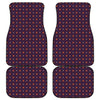 Halloween Plus And Cross Pattern Print Front and Back Car Floor Mats