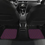 Halloween Plus And Cross Pattern Print Front and Back Car Floor Mats