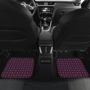 Halloween Plus And Cross Pattern Print Front and Back Car Floor Mats