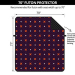 Halloween Plus And Cross Pattern Print Futon Protector