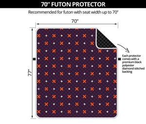 Halloween Plus And Cross Pattern Print Futon Protector