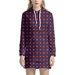 Halloween Plus And Cross Pattern Print Hoodie Dress