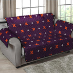 Halloween Plus And Cross Pattern Print Loveseat Protector