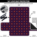 Halloween Plus And Cross Pattern Print Loveseat Protector