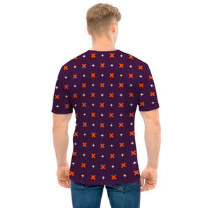 Halloween Plus And Cross Pattern Print Men's T-Shirt