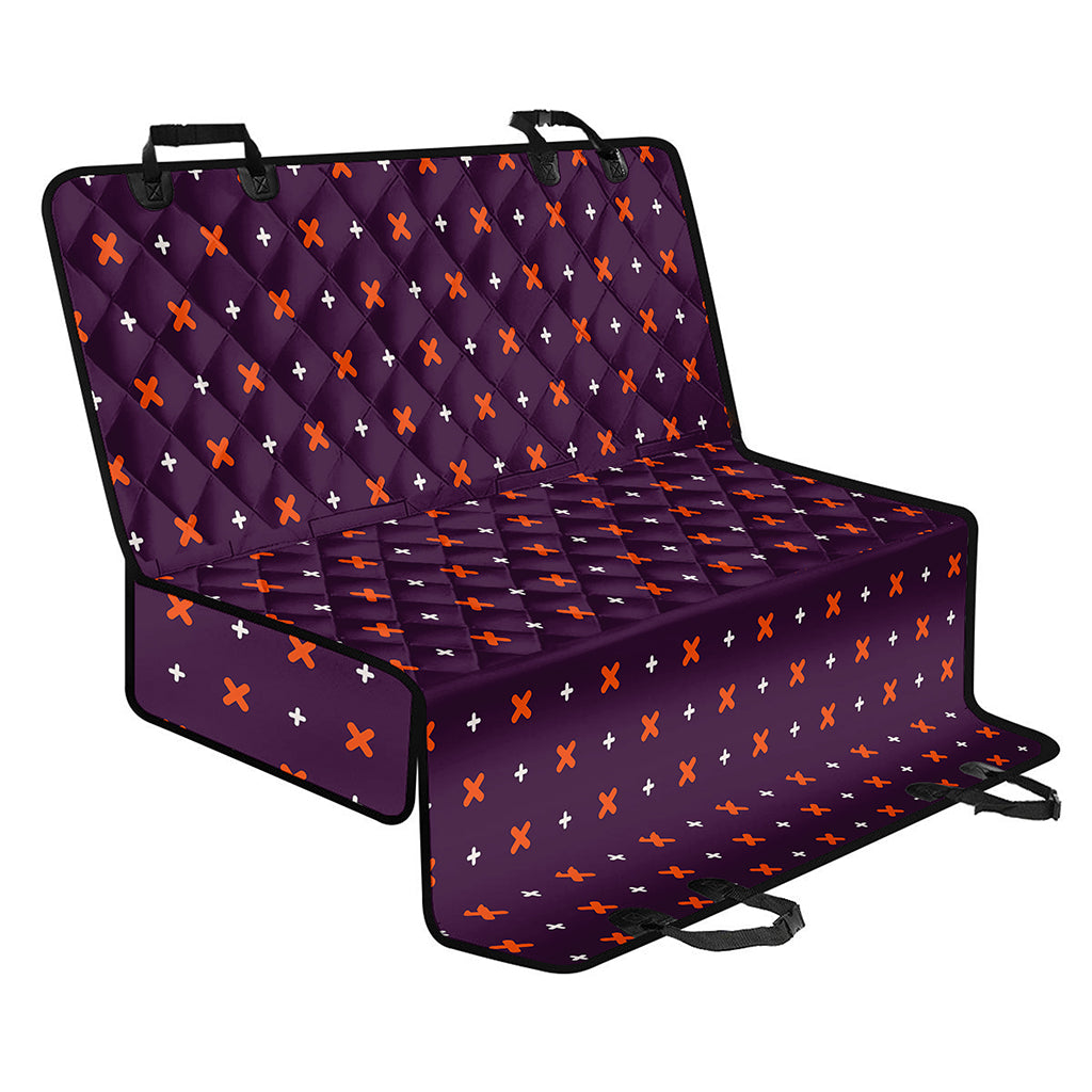 Halloween Plus And Cross Pattern Print Pet Car Back Seat Cover