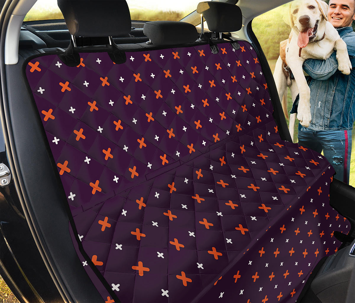 Halloween Plus And Cross Pattern Print Pet Car Back Seat Cover