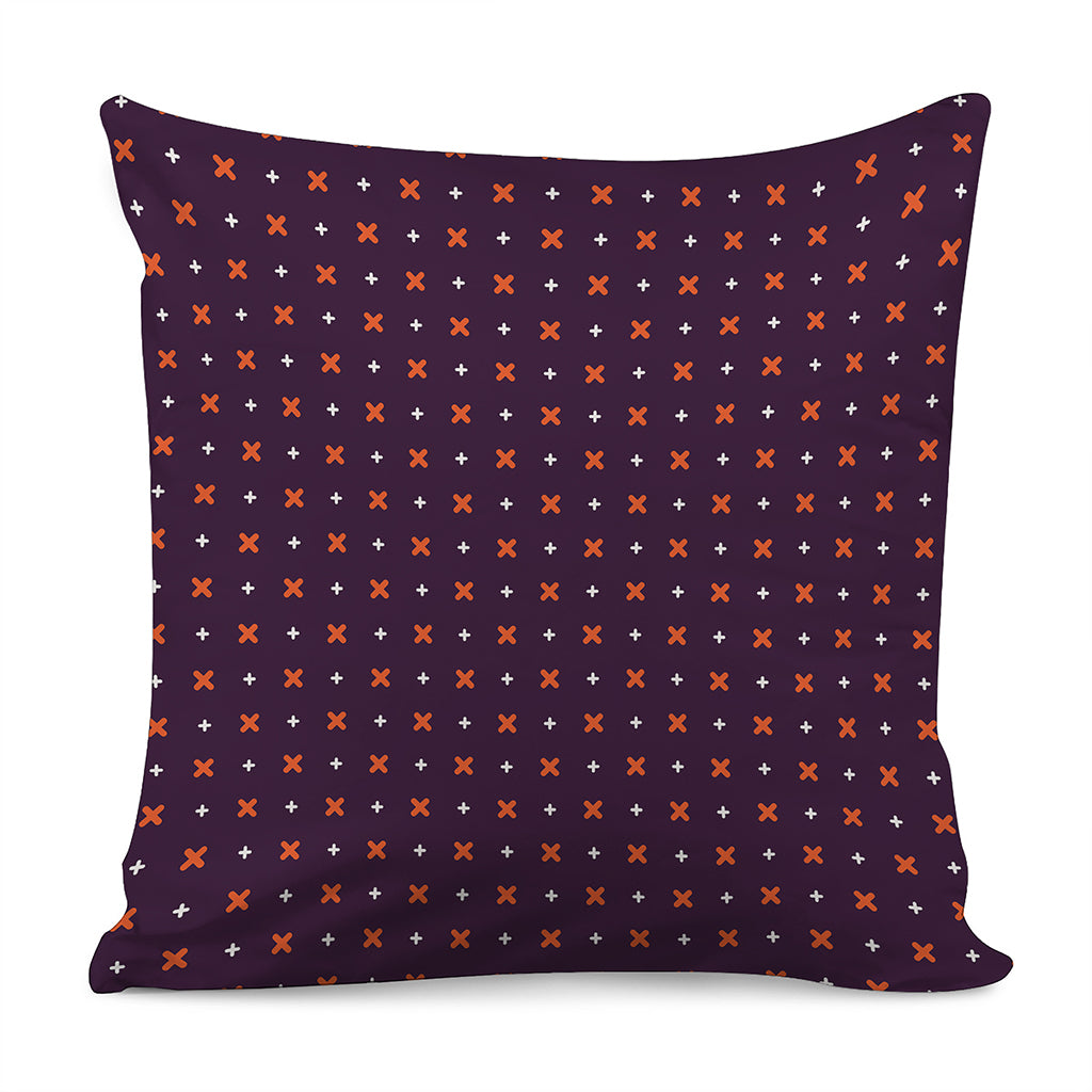 Halloween Plus And Cross Pattern Print Pillow Cover