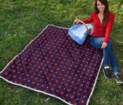 Halloween Plus And Cross Pattern Print Quilt