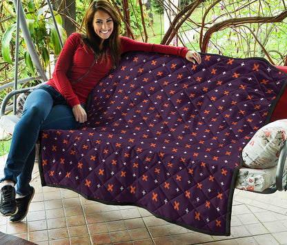 Halloween Plus And Cross Pattern Print Quilt