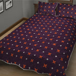 Halloween Plus And Cross Pattern Print Quilt Bed Set