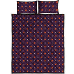 Halloween Plus And Cross Pattern Print Quilt Bed Set