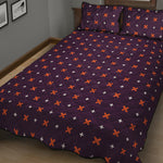 Halloween Plus And Cross Pattern Print Quilt Bed Set