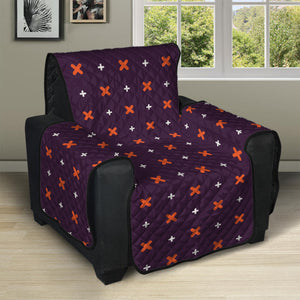 Halloween Plus And Cross Pattern Print Recliner Protector