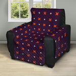 Halloween Plus And Cross Pattern Print Recliner Protector