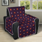 Halloween Plus And Cross Pattern Print Recliner Protector