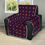 Halloween Plus And Cross Pattern Print Recliner Protector