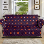 Halloween Plus And Cross Pattern Print Sofa Protector