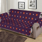 Halloween Plus And Cross Pattern Print Sofa Protector