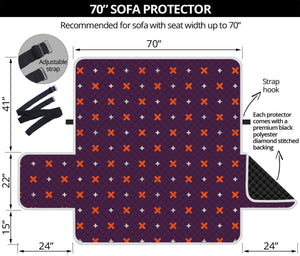 Halloween Plus And Cross Pattern Print Sofa Protector