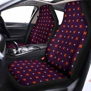 Halloween Plus And Cross Pattern Print Universal Fit Car Seat Covers