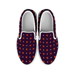 Halloween Plus And Cross Pattern Print White Slip On Shoes