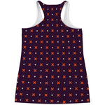 Halloween Plus And Cross Pattern Print Women's Racerback Tank Top