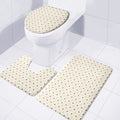 Halloween Polka Dot Pattern Print 3 Piece Bath Mat Set