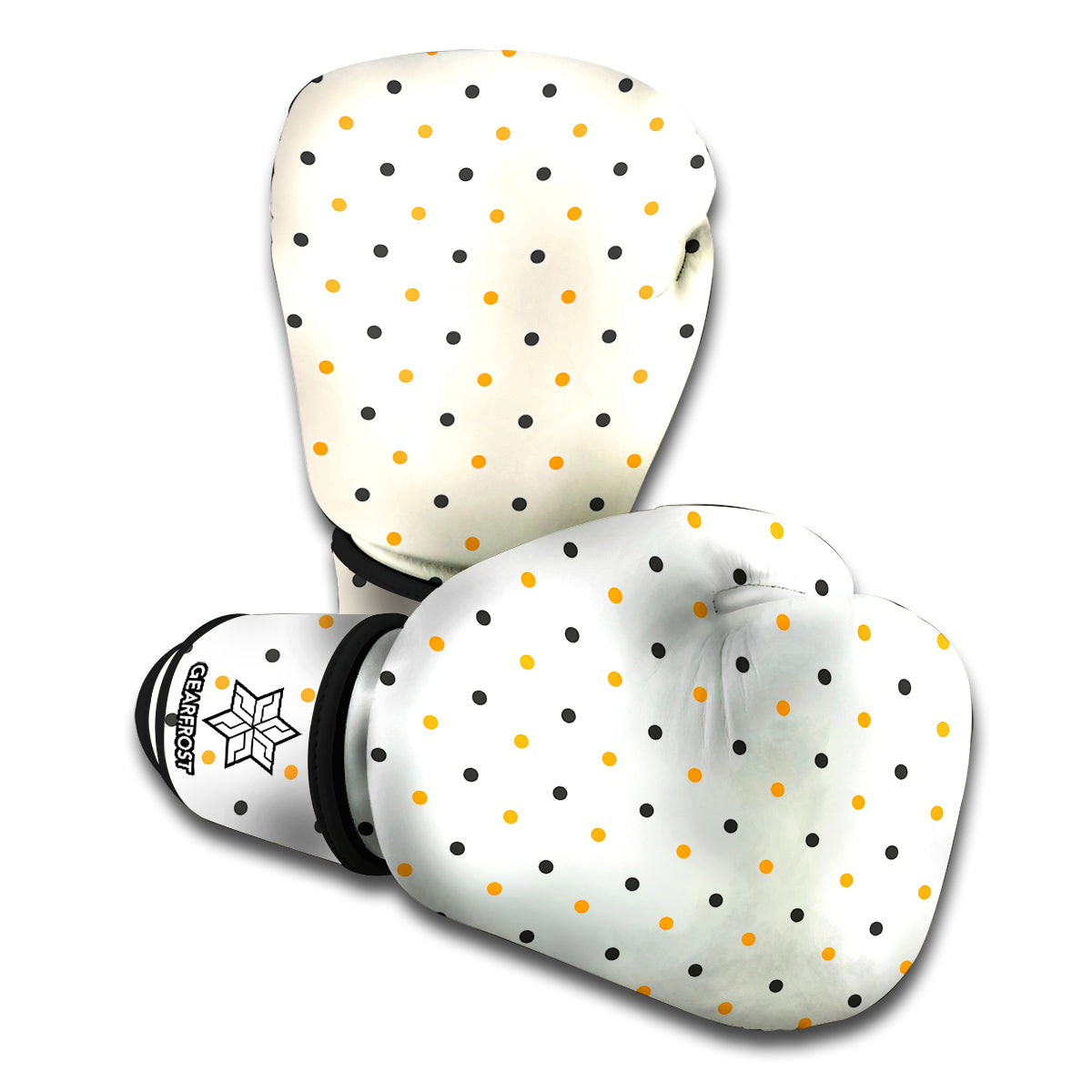 Halloween Polka Dot Pattern Print Boxing Gloves