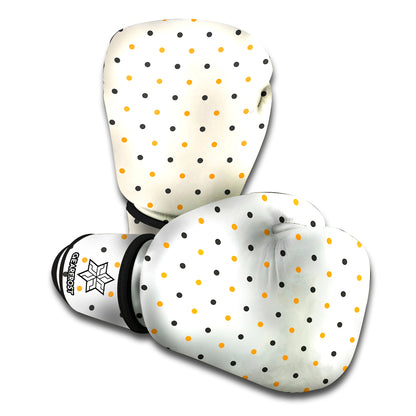 Halloween Polka Dot Pattern Print Boxing Gloves