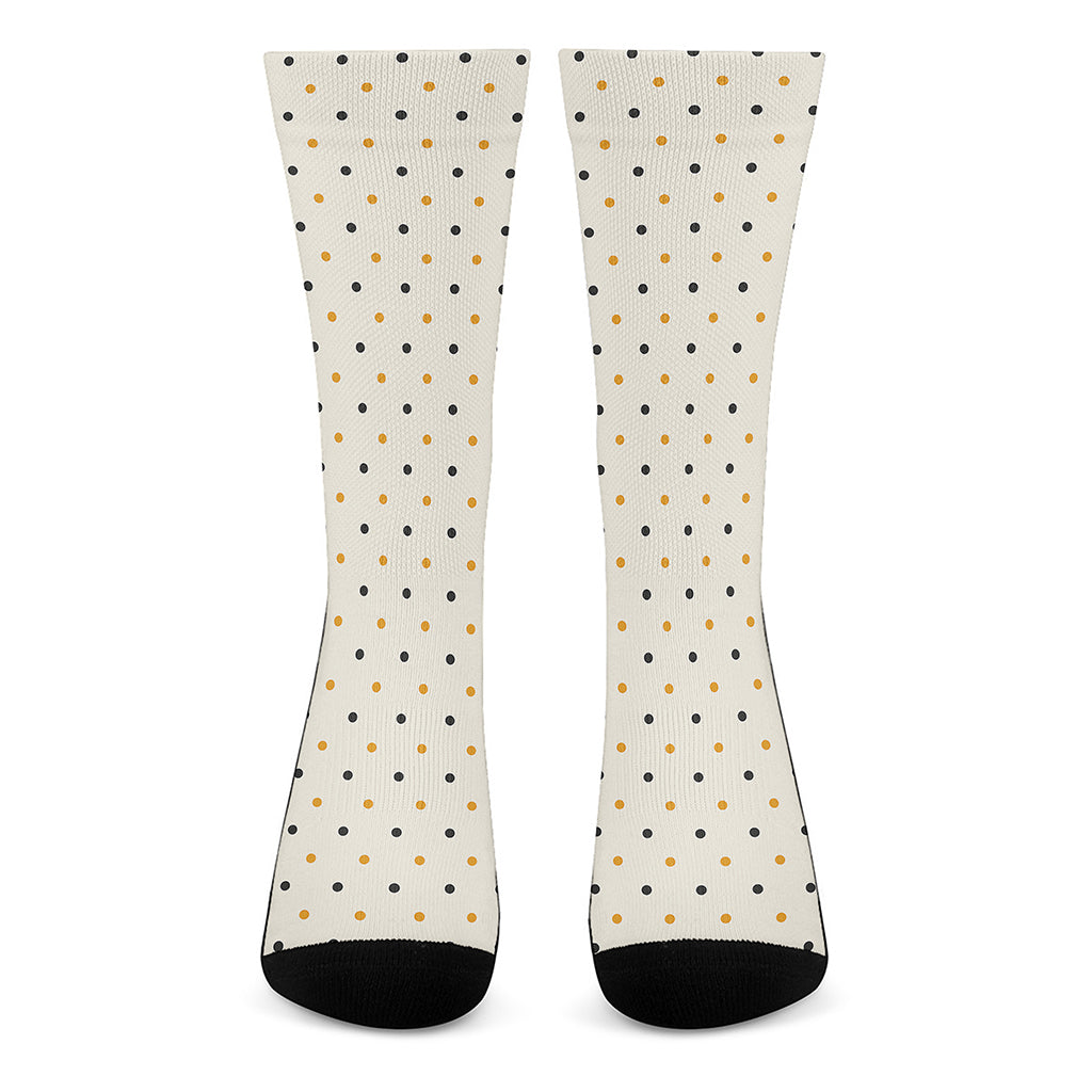 Halloween Polka Dot Pattern Print Crew Socks