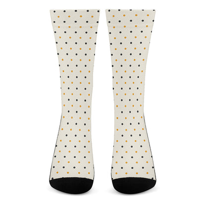 Halloween Polka Dot Pattern Print Crew Socks
