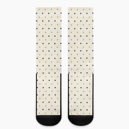 Halloween Polka Dot Pattern Print Crew Socks