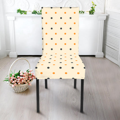 Halloween Polka Dot Pattern Print Dining Chair Slipcover