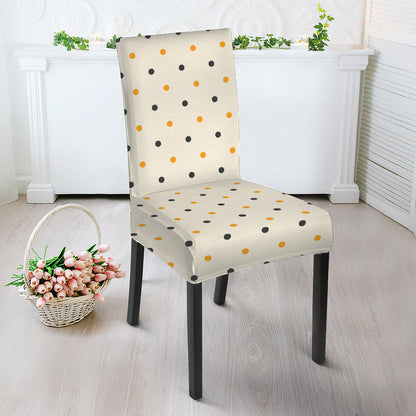 Halloween Polka Dot Pattern Print Dining Chair Slipcover