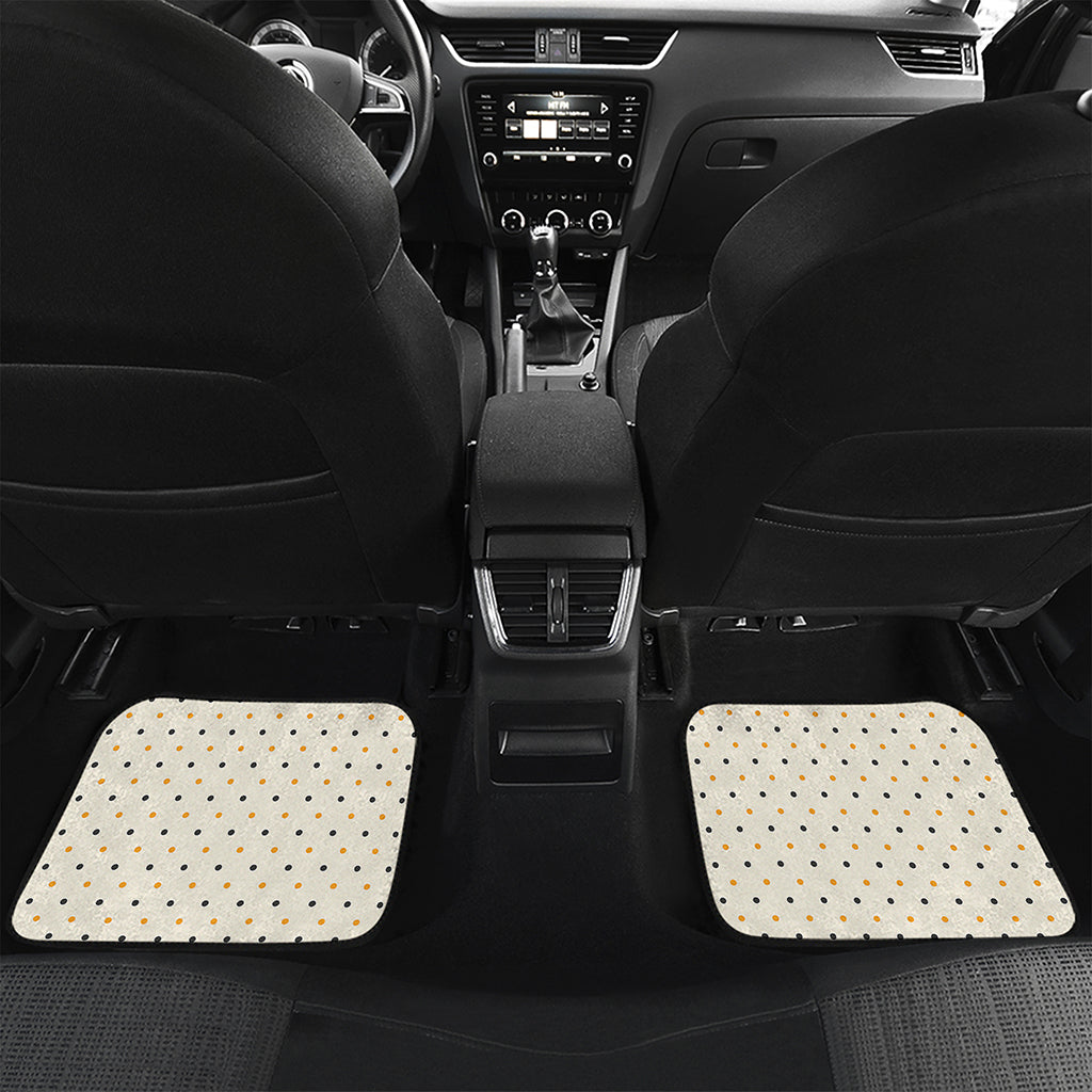 Halloween Polka Dot Pattern Print Front and Back Car Floor Mats