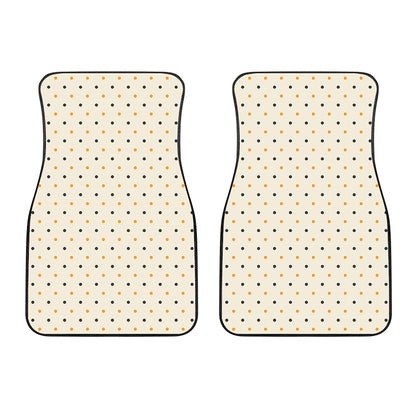 Halloween Polka Dot Pattern Print Front Car Floor Mats