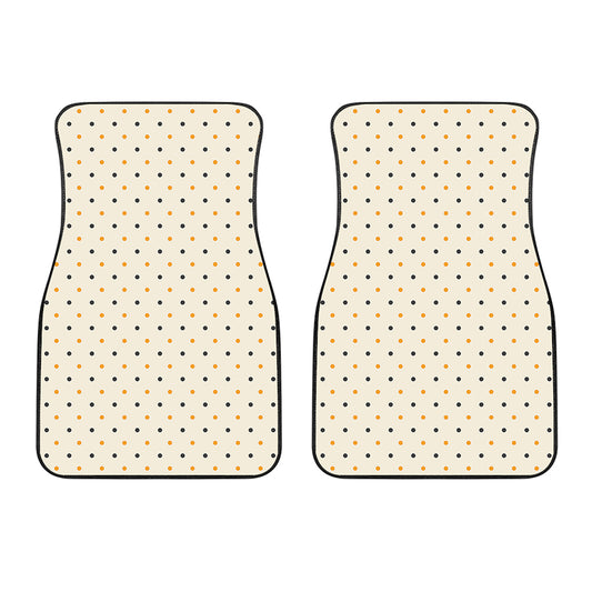 Halloween Polka Dot Pattern Print Front Car Floor Mats