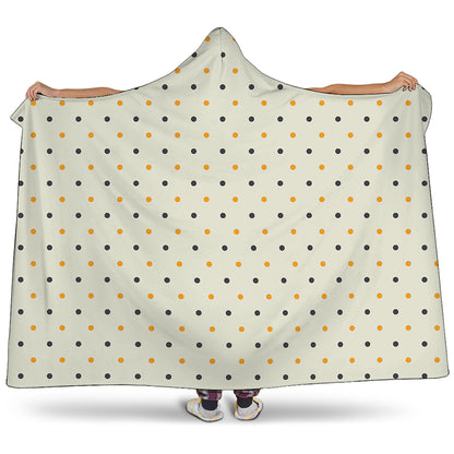 Halloween Polka Dot Pattern Print Hooded Blanket