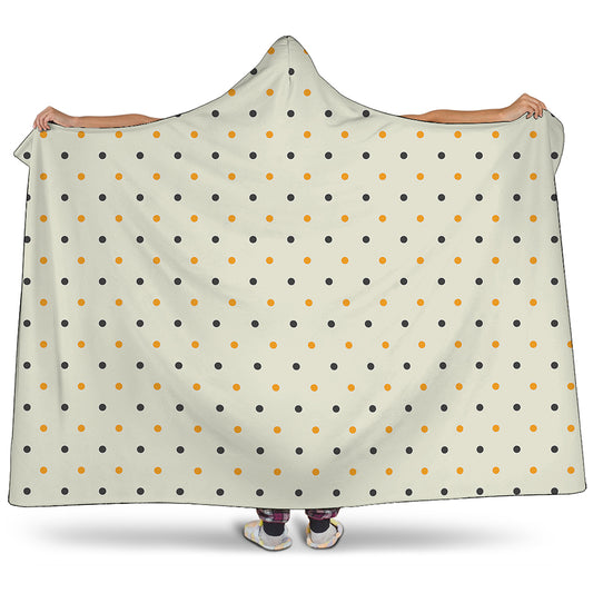 Halloween Polka Dot Pattern Print Hooded Blanket