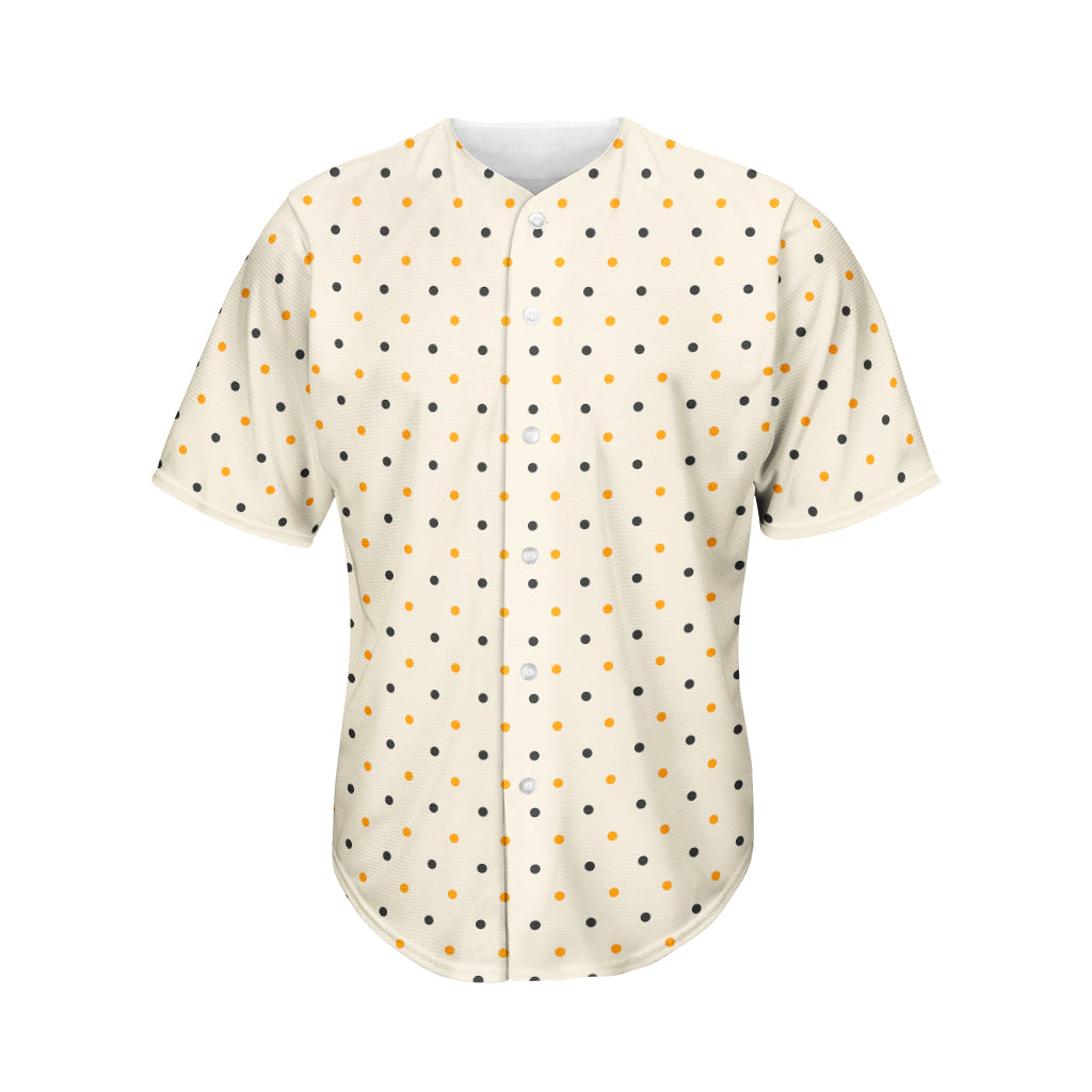 Halloween Polka Dot Pattern Print Men's Baseball Jersey