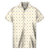 Halloween Polka Dot Pattern Print Men's Short Sleeve Shirt