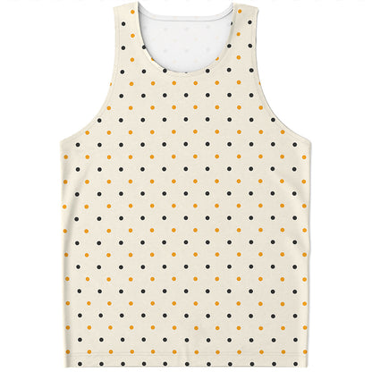 Halloween Polka Dot Pattern Print Men's Tank Top
