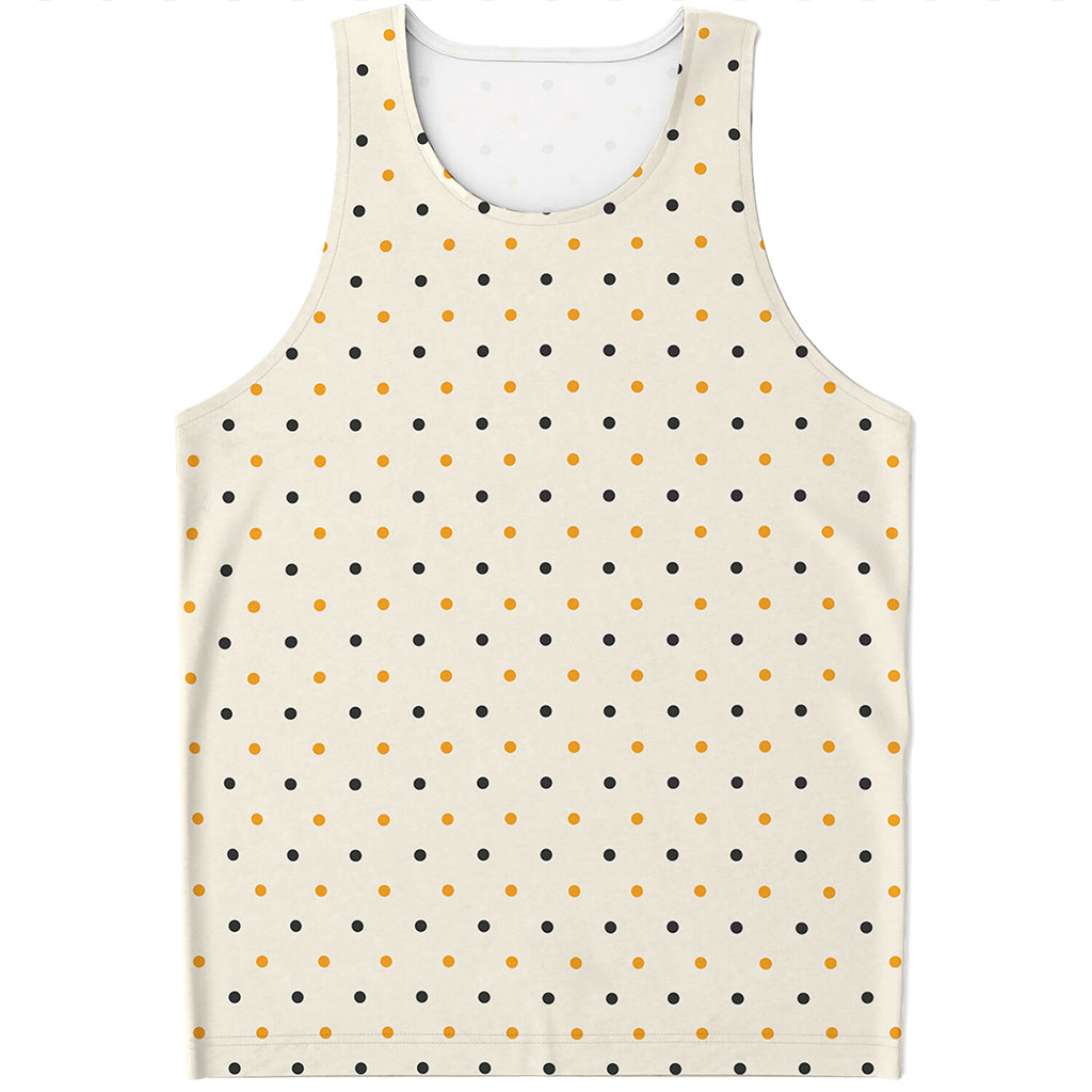 Halloween Polka Dot Pattern Print Men's Tank Top